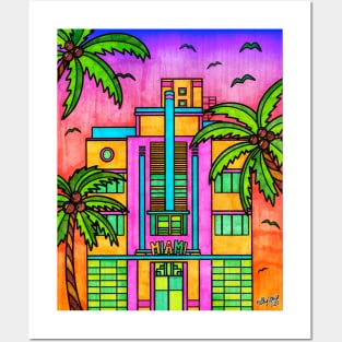 Colorful Miami Posters and Art